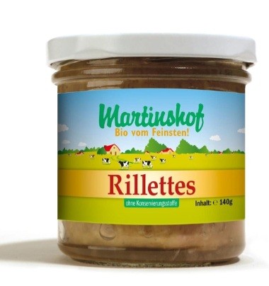 Rillette de la ferme 140g Bio