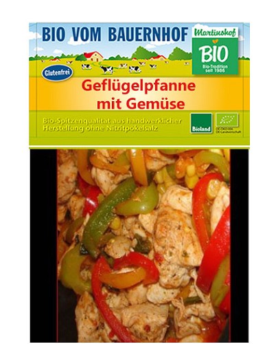 Bio Geflügel-Pfanne mit Gemüse 300g